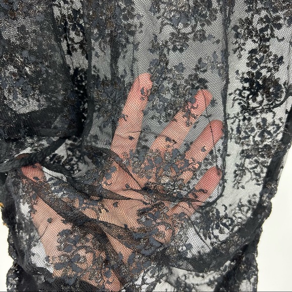 Twelfth Street by Cynthia Vincent Black Sheer Blouse Small - Picture 5 of 9